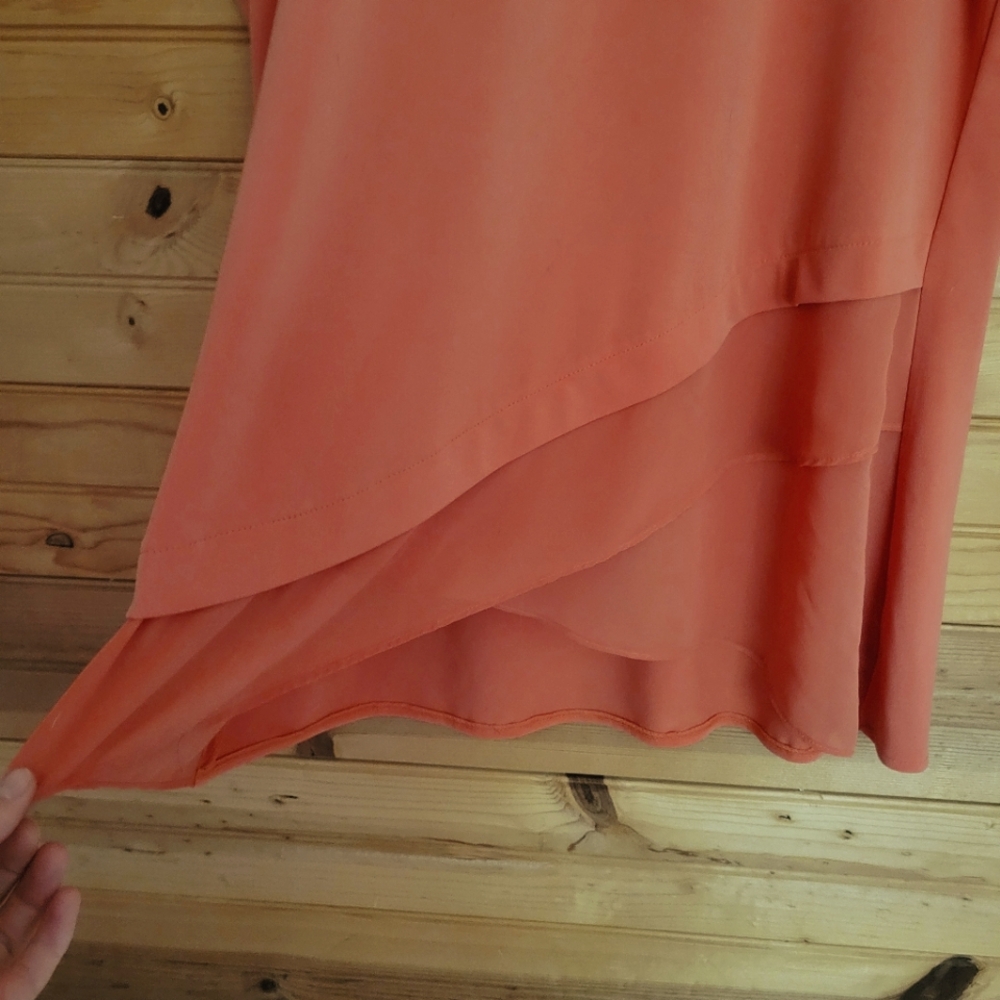 Alfani Petite Orange Sleeveless Blouse, Size: P/XL - Picture 2 of 10